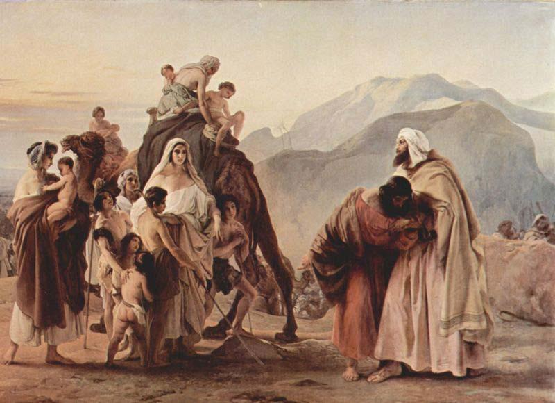 Francesco Hayez Meeting of Jacob and Esau oil painting image